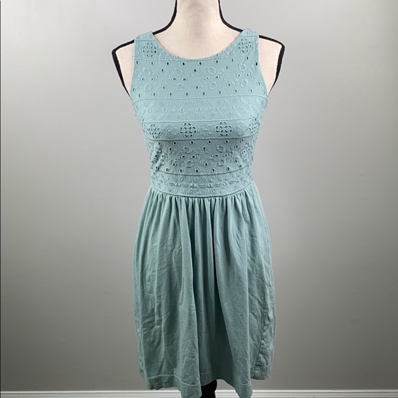 LOFT Dresses & Skirts - Ann Taylor LOFT blue/green crew neck dress